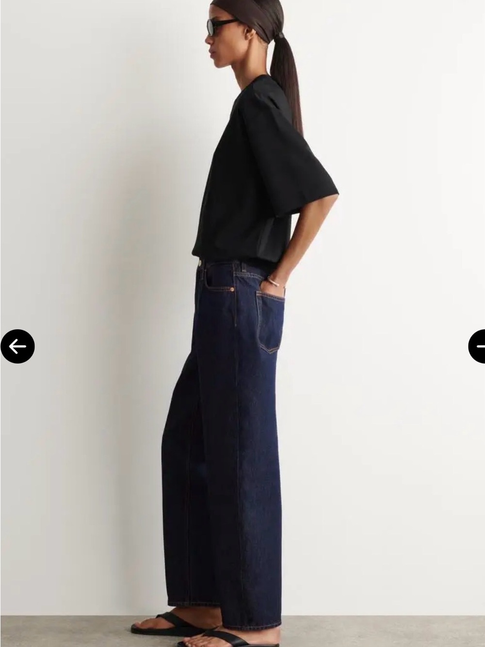 COS Tapered-Leg Dark Blue Women's Jeans